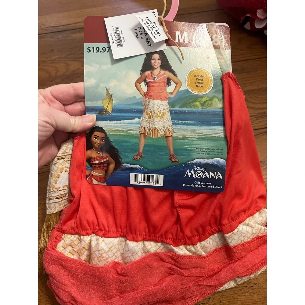 disney moana halloween‎ costume NWT med 7-8